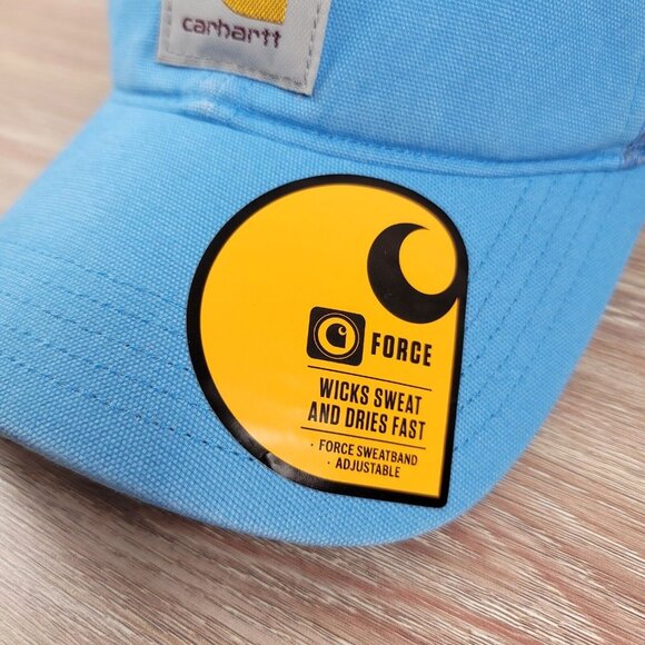 NEW Carhartt Trucker Mesh Hat‎ Snapback Adjustable Cap Sky Blue Buffalo One Size - Picture 3 of 8